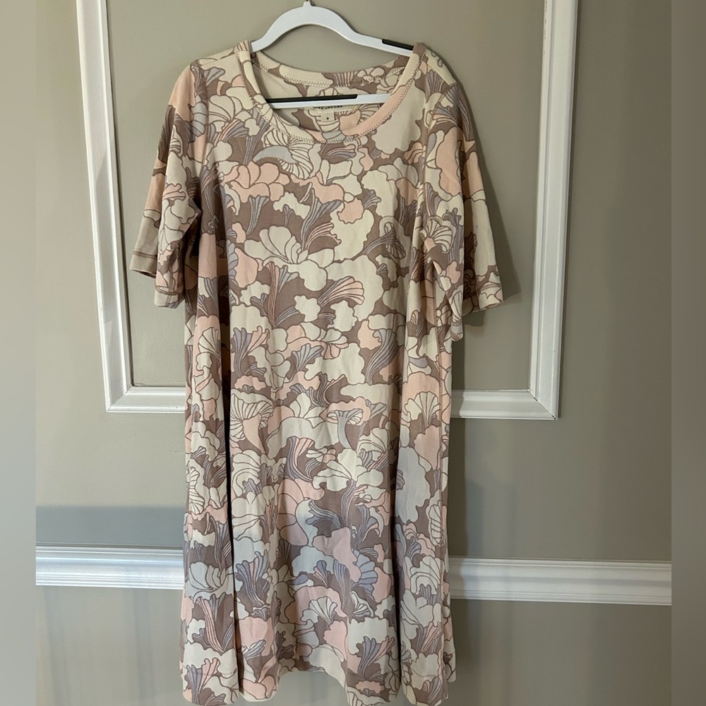 AUTH Marc Jacobs runway 1960s mod mushroom print sweater dress - sz 0 oversized